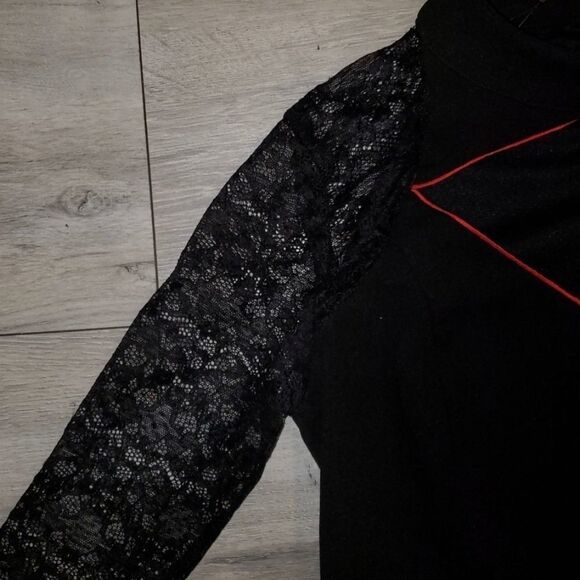 Halston Heritage Women Black diamond key hole Neck Long-Sleeve Lace Dres… - Picture 10 of 16